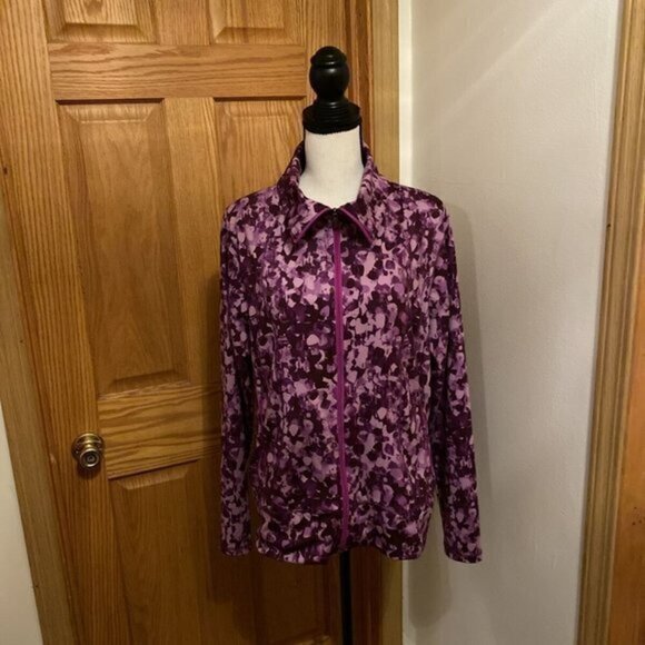 Eddie Bauer "Motion" XL w/Multi-Color Print Long Sleeve Full-Zip Track Jacket - Picture 1 of 5